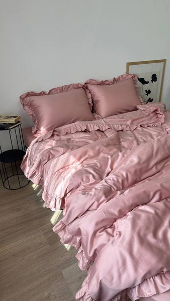 Комплект постільної білизни з Premium Сатину Пильна троянда 150*210 12920 фото