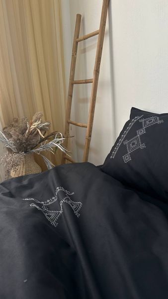 Комплект постільної білизни з Бязь Gold Lux Геометричний орнамент 150/210 13036 фото