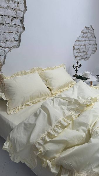 Комплект постільної білизни з Бязь Gold Lux Шампань 150/210 12723 фото