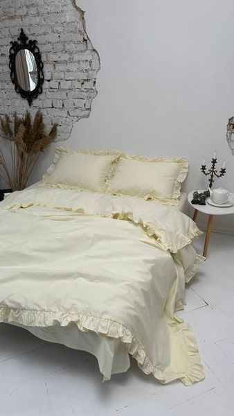 Комплект постільної білизни з Бязь Gold Lux Шампань 150/210 12723 фото