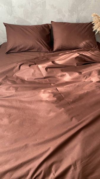 Комплект постільної білизни з Бязь Gold Lux Шоколад 110/140 11498 фото