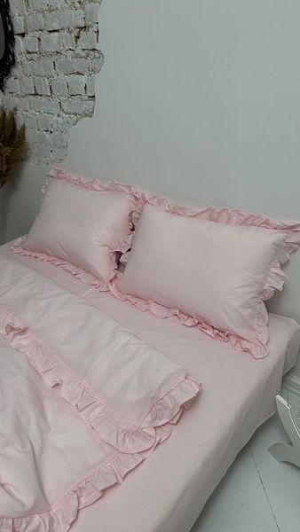 Комплект постільної білизни з Бязь Gold Lux Пудра 175/210 12775 фото