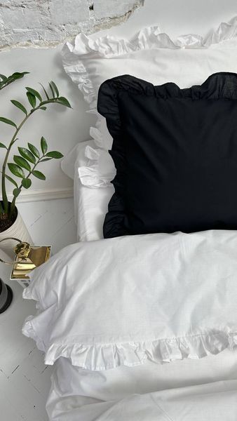Комплект постільної білизни з Бязь Gold Lux Білий 150*220 (2шт) 12879 фото