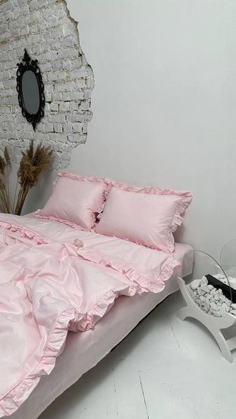 Комплект постільної білизни з Бязь Gold Lux Пудра 150*220 (2шт) 12880 фото