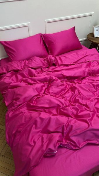 Комплект постільної білизни з Premium Сатину Фуксія 150*220 (2) 12340 фото