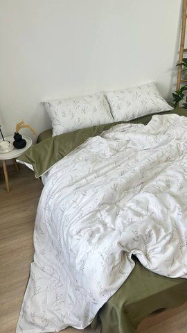 Комплект постільної білизни з Premium Сатину Сухоцвіти 150*220 (2) 12349 фото