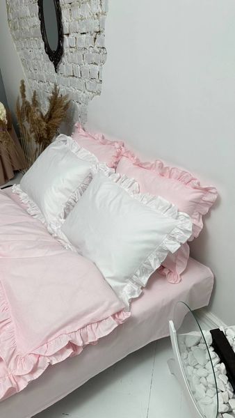 Комплект постільної білизни з Бязь Gold Lux Пудра 200/220 12850 фото