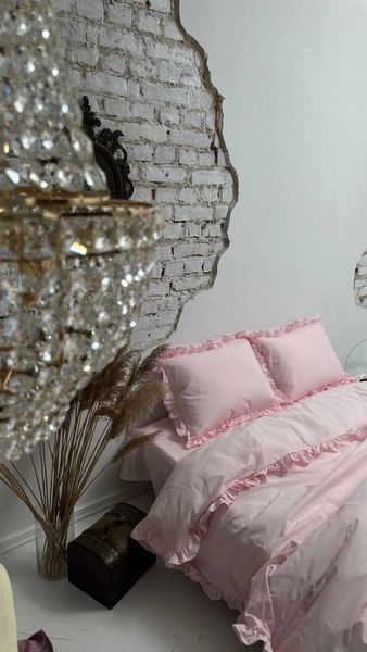 Комплект постільної білизни з Бязь Gold Lux Пудра 200/220 12850 фото